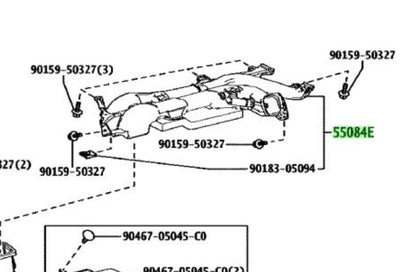 OEM Genuine TOYOTA Lexus Heater To RegisterDuct No.1 Assy 55084-V2010 55084V20101
