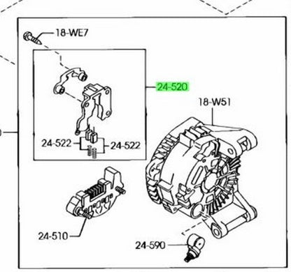 Genuine Mazda CX-7 ER3P Alternator Voltage Regulator OEM AJ51-18-W701