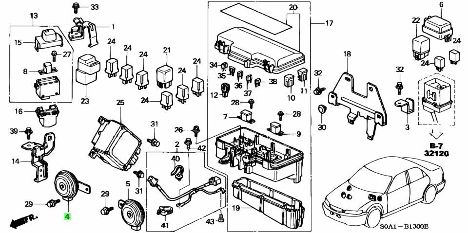 OEM Honda Integra DC2 DB8 Low Horn Mitsuba 38100-S1F-003 Genuine1