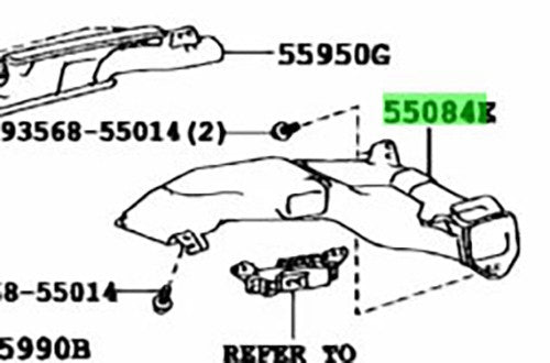 OEM Genuine TOYOTA Lexus Heater To RegisterDuct No.1 Assy 55084-76030 55084760301