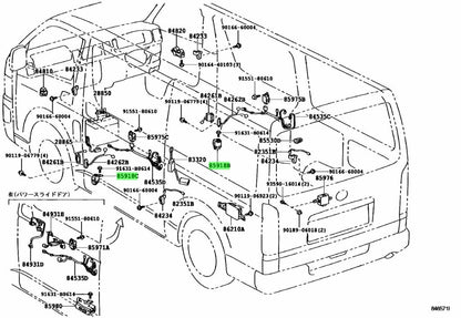Genuine Toyota Hiace GDH201V Slide Door Control Relay OEM 85918-261711
