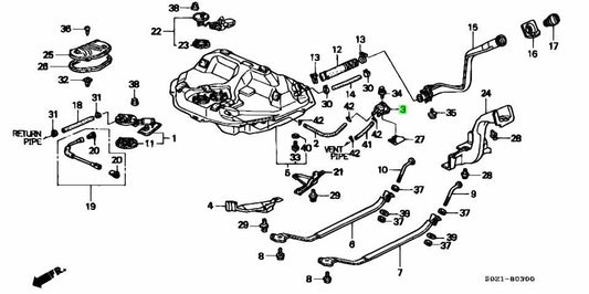 OEM Honda Civic EG Fuel Tank Two Way Valve Genuine 17371-SR3-0031