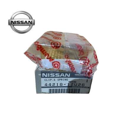 New Genuine Nissan Rear Brake Caliper Clip Pin Cross Spring Set 44218-12U26 OEM0