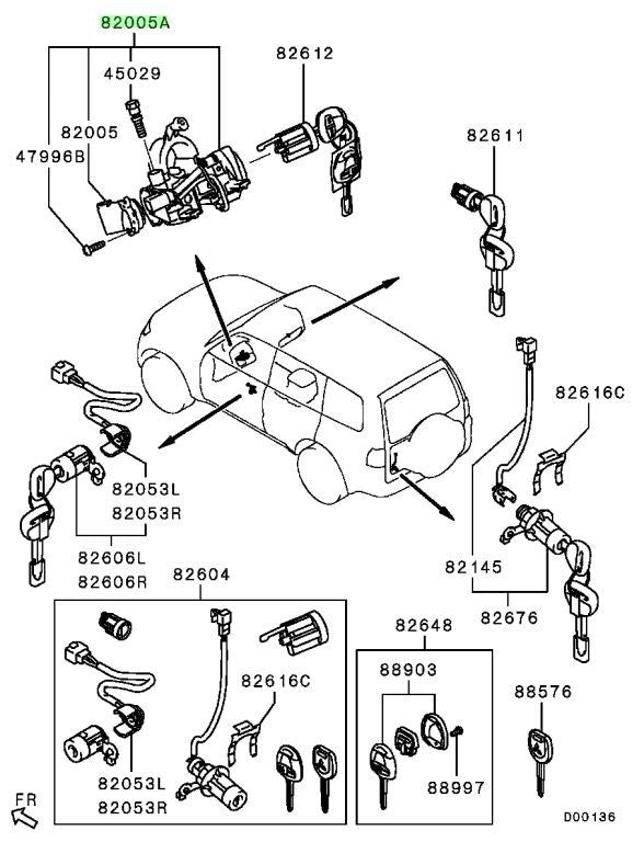 4408A048 Mitsubishi Switch assy, eng starting 4408A048, New Genuine OEM Part1