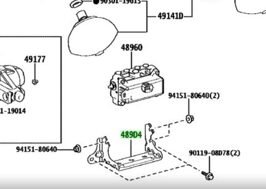 OEM Genuine TOYOTA Lexus Height Control Valve Bracket LH 489D4-60020 489D460020