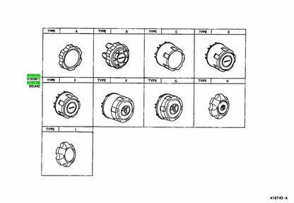 Toyota Genuine Land Cruiser 80 Series Wheel Center Hub Cap Set of 4 42603-601801