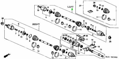 HONDA GENUINE OEM NSX NA1 NA2 LEFT DRIVESHAFT ASSY.  42311-SL0-000 42311SL0000