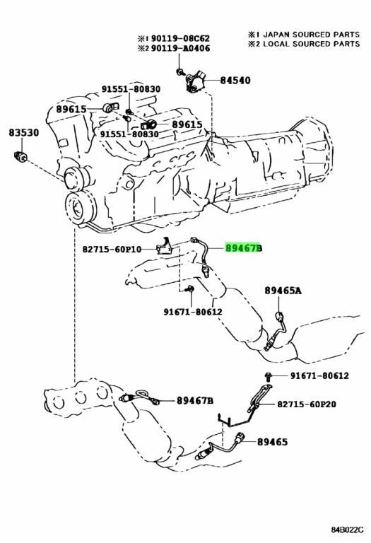 Genuine Toyota Land Cruiser Prado 150 Air Fuel Ratio Sensor 89467-711201