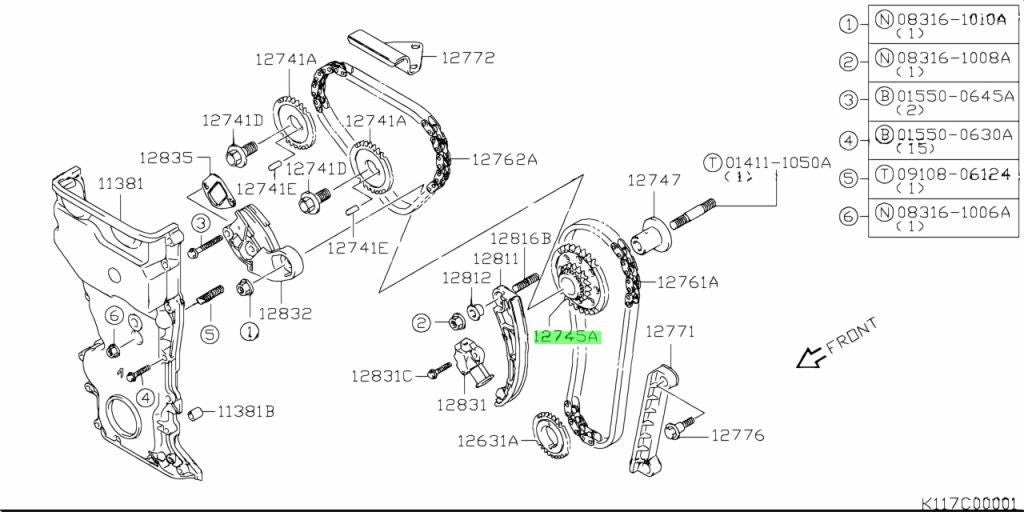 12745-77E01-000 Suzuki Sprocket,idler 1274577E01000, New Genuine OEM Part1
