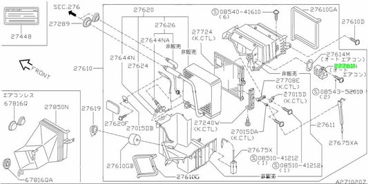 New Genuine Nissan HVAC Power Module Assembly 27761-15U00 OEM0