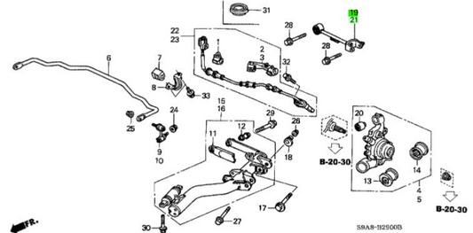 OEM ARM COMP., RR. UPPER R&L SET HONDA CR-V LA-RD4 52400-S9A-A11/52390-S9A-A11