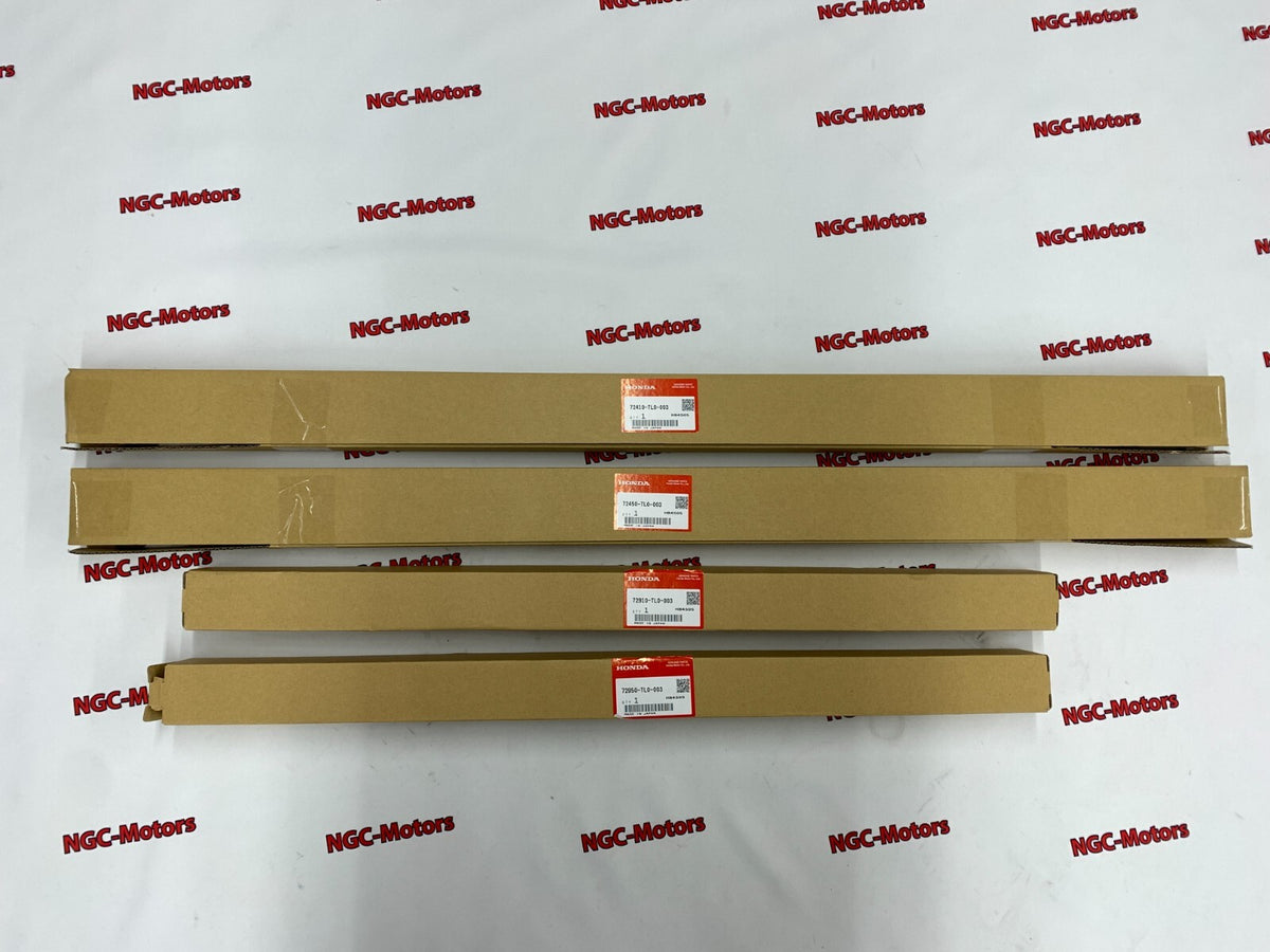 Honda ACURA genuine 4pcs Window Molding Weatherstrip Trim Chrome TSX Sedan 09-14