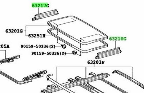 LEXUS RX270/350/450H Panoramic Sliding Roof Side Garnish 63217-48040 63218-480401