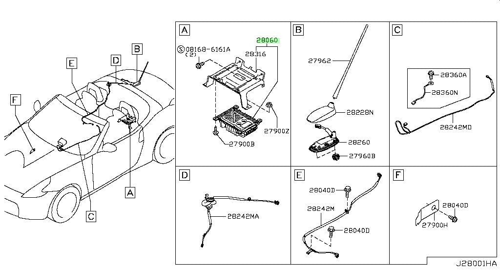 OEM NISSAN 280606GA0A AMPLIFIER 28060-6GA0A
