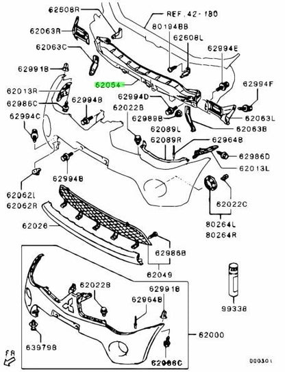 NEW Genuine Mitsubishi Front Bumper Reinforcement OEM MN1425371