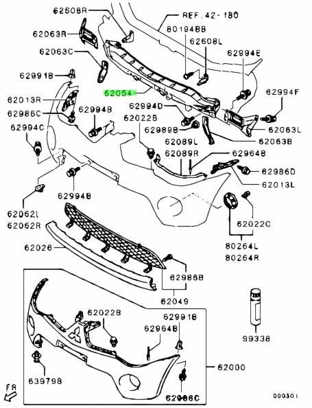 NEW Genuine Mitsubishi Front Bumper Reinforcement OEM MN1425371