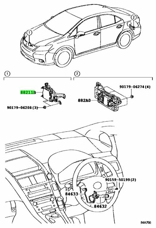 OEM TOYOTA Lexus HS250H Front Millimeter Wave RadarSensor 88210-75020 88210750200