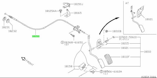 New Genuine Nissan Throttle Accelerator Cable 18201-65F00 OEM1