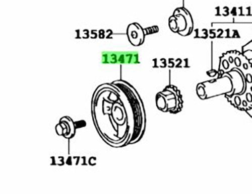 OEM PULLEY, CRANKSHAFT Genuine Toyota HiAce Van GDH201V 13408-110603