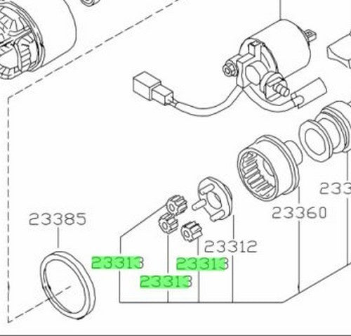 NEW Genuine Nissan Alternator Drive Gear OEM 23361-1P1151