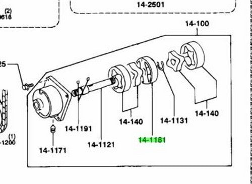 OEM Mazda RX-7 FD3S 13B Oil Pump Middle Plate NF01-14-135 Genuine1