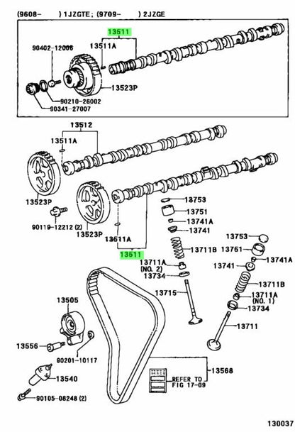 Genuine Toyota Camshaft Sub-Assy OEM 13501-460701