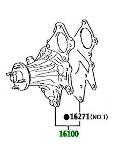 OEM PUMP ASSY, ENGINE WATER Genuine Toyota Lexus LX 600 16100-795252