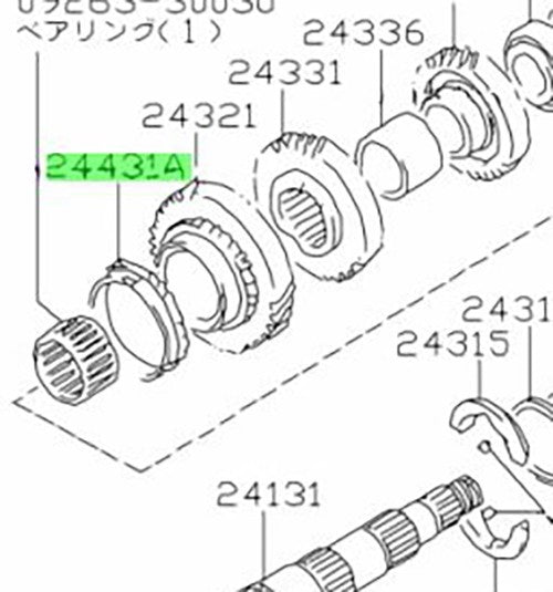 24431-63B20-000 Suzuki Ring,2nd gear sync 2443163B20000, New Genuine OEM Part2