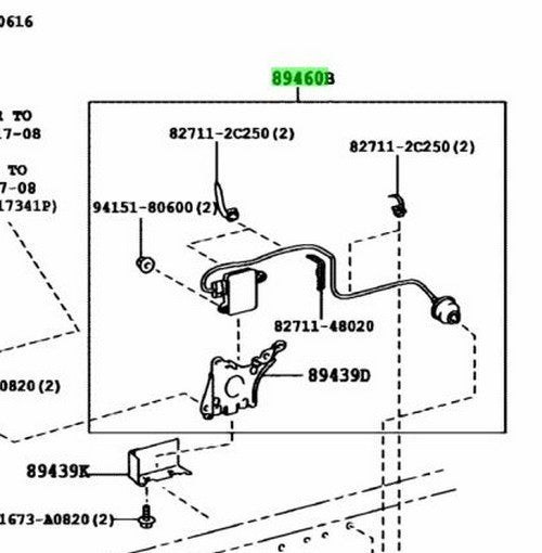 Genuine Toyota Land Cruiser Prado 150 1GD-FTV Diesel NOx Sensor 89460-0W0101