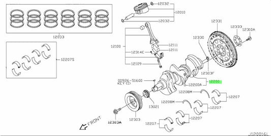 Genuine Nissan Infiniti VQ35HR VQ37VHR 0.20 Oversize Piston Ring Set 12035-JK20A1