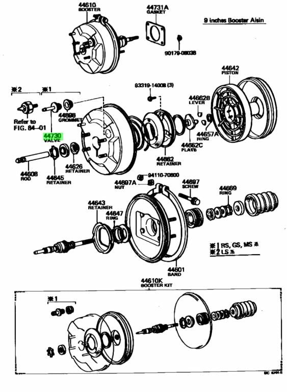 Genuine Toyota Brake Booster Vacuum Check Valve 44730-30010 Corolla Celica1