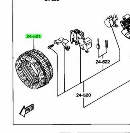 OEM Mazda RX-7 FD3S N3A1-18-W45 Alternator Stator Genuine1
