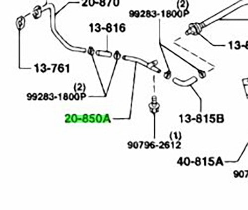 OEM Mazda N3A1-20-850A Air Pipe RX-7 FD3S Genuine0