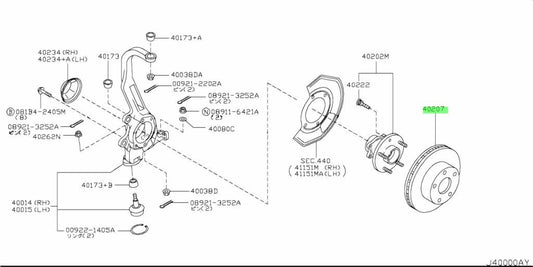 Genuine Nissan 350Z Z33 Front Brake Rotors Brembo 40206-CD005 Set of 2 OEM1