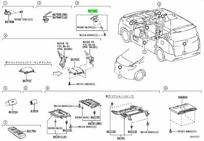 Genuine Toyota Alphard AGH30 Rear View Backup Camera OEM 86790-582001