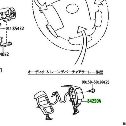 Genuine Toyota Hiace GDH201V Steering Pad Switch Assy w/ LDA OEM 84250-261201