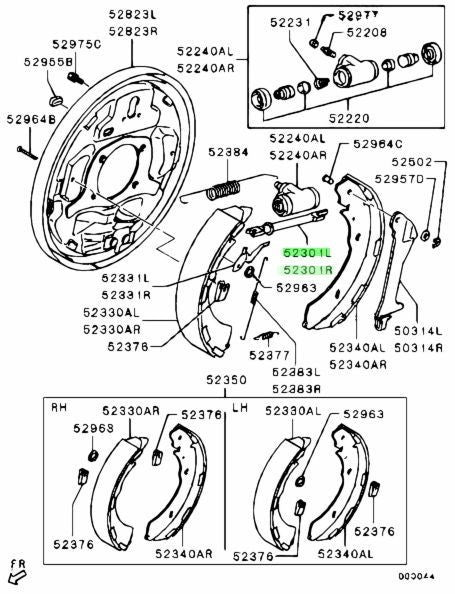 NEW Genuine Mitsubishi Rear LH&RH Brake Shoe Adjuster Set OEM 4600/A139-A1401