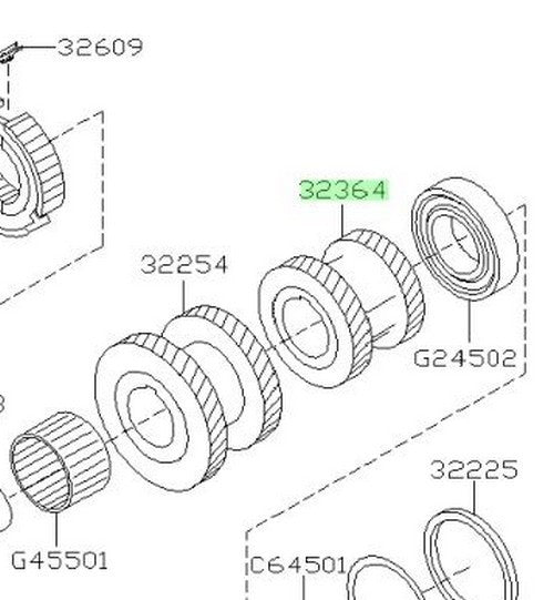 NEW Genuine Subaru 5th 6th Gear Driven Gear Transmission OEM 32364-AA0701