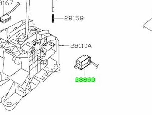 28610-62J10-000 Suzuki Solenoid assy,shift lock 2861062J10000, New Genuine OEM P1
