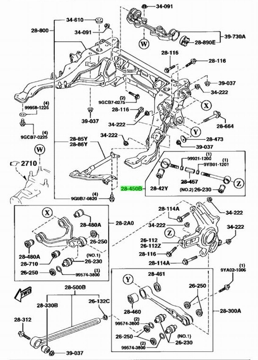 Genuine Mazda Adjust Link FD02-28-450