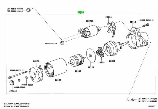 OEM STARTER ASSY Genuine Toyota HiAce Van 200 GDH206V 28100-300511