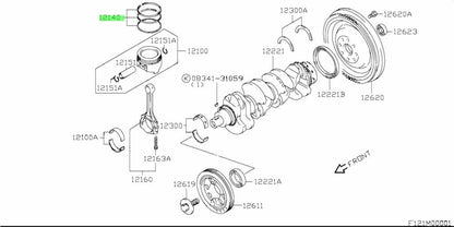 12140-65J00-000 Suzuki Ring set,piston std 1214065J00000, New Genuine OEM Part1