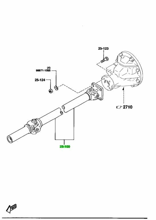 New Genuine Mazda Front Propeller Drive Shaft MF04-25-100A OEM0