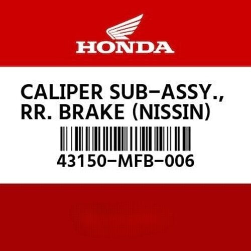 OEM Honda Genuine 2009-2023 XR650 CALIPER SUB ASSY RR. BRAKE New 43150-MFB-006