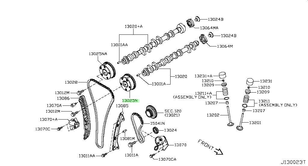 New Genuine Nissan Valve Timing Control Pulley Assembly 13025-4BB0A OEM1
