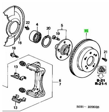 OEMDISC FRONT BRAKE (15");DISK FR. BRAKE (15")  HONDA Civic Type R 45251-SZ3-000