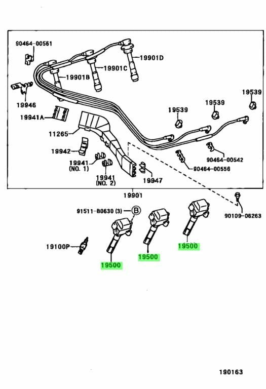 OEM Genuine Toyota COIL ASSY IGNITION SET OF 4 LEXUS 90919-02234 9091902234 NEW1