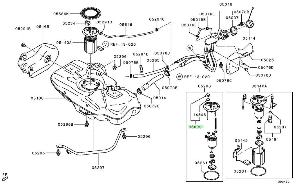 NEW Genuine Mitsubishi Fuel Vapor Pressure Sensor OEM 8651A0251