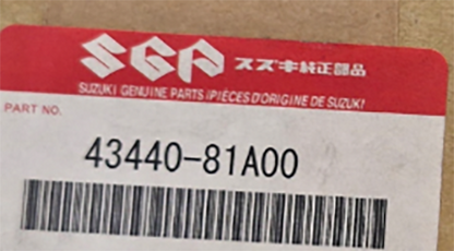 43440-81A00-000 Suzuki Spindle,fr wheel,r 4344081A00000, New Genuine OEM Part1