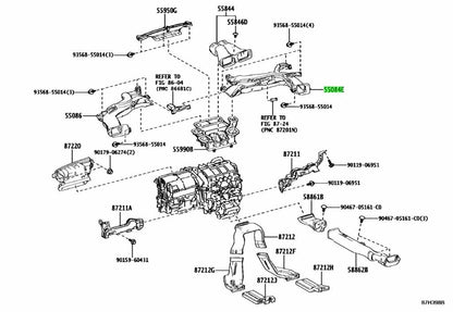 OEM Genuine TOYOTA Lexus Heater To RegisterDuct No.1 Assy 55084-76070 55084760700
